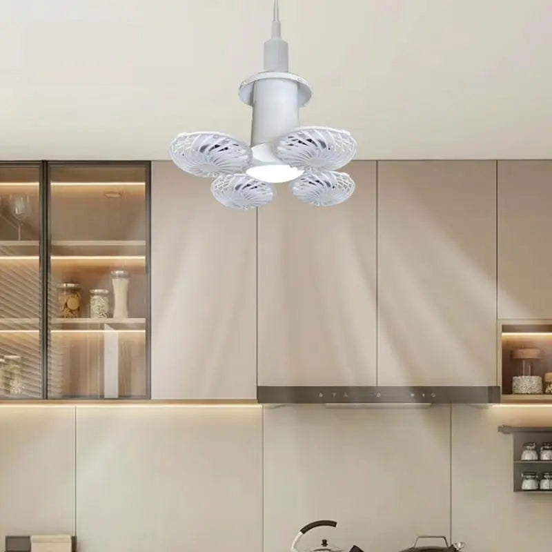 Ventolux Solar Campinglampe mit Ventilator | Faltbar & Tragbar | 3 Windstufen & LED-Beleuchtung | Für Zelt, Terrasse & Outdoor