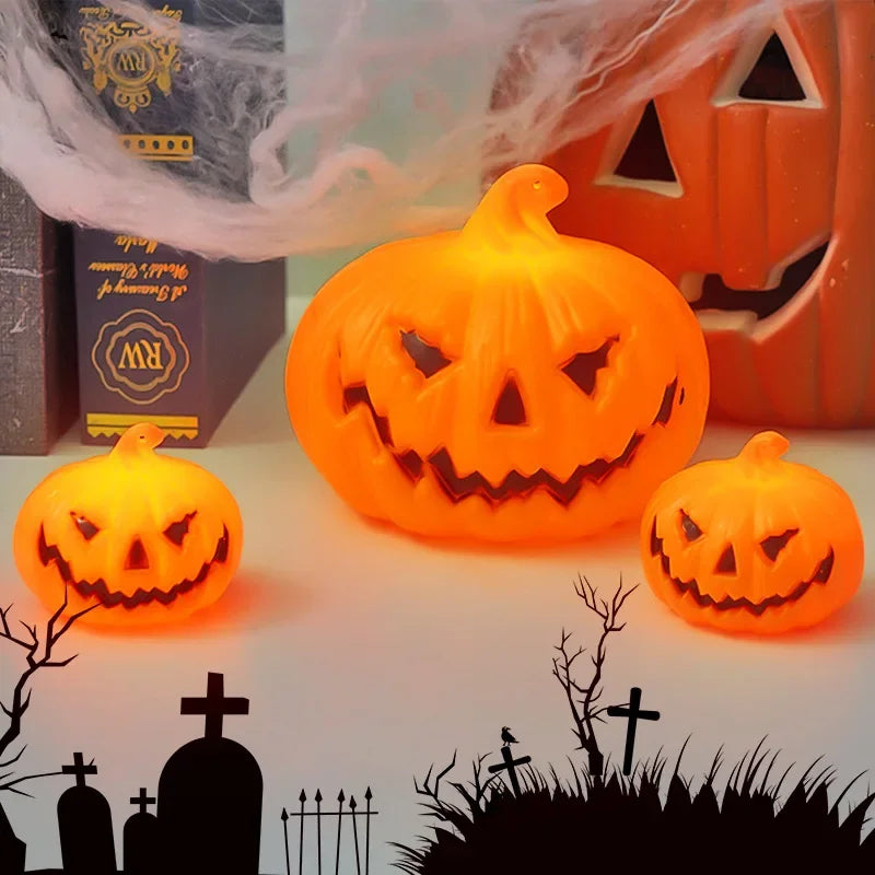 Halloween-Kürbislaterne JackoGlow | LED-vorbeleuchtet | Wiederverwendbare Kürbis-Deko | Wohnzimmer, Garten & Party