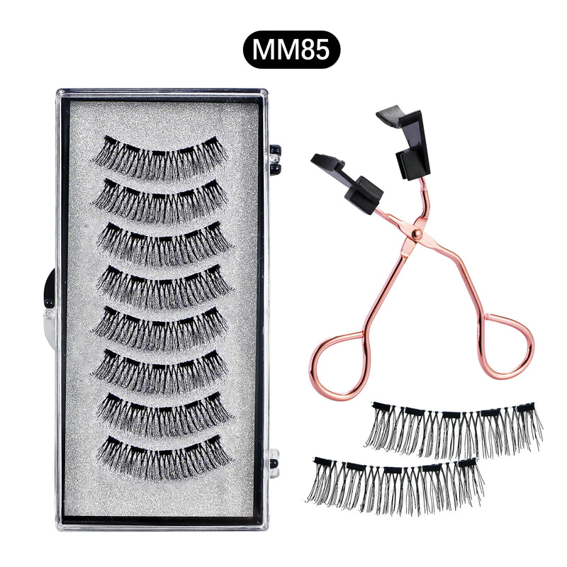 Magnetische Wimpern LashAura Magnetique | 8-teiliges Set ohne Kleber & Eyeliner | Wiederverwendbar | 5 Magnete | Natürlich & Voluminös