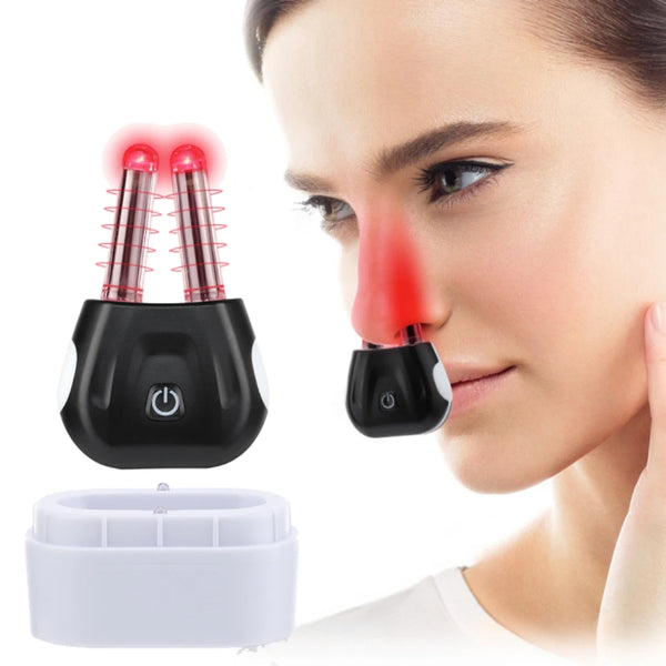 RhinoThera Nasale Rotlichttherapie Gerät | Phototherapie gegen Rhinitis | Magnetisches Laden & UV-Desinfektion | Tragbar & Wasserdicht