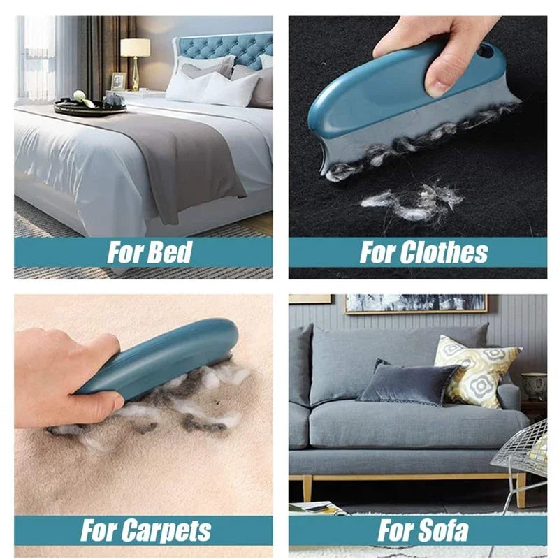 Fluffigob Fussel- & Tierhaarentferner Bürste | 2-in-1 Reinigung mit Doppel-Kammstruktur | Für Sofa, Kleidung, Teppich | 15 × 6 × 2 cm