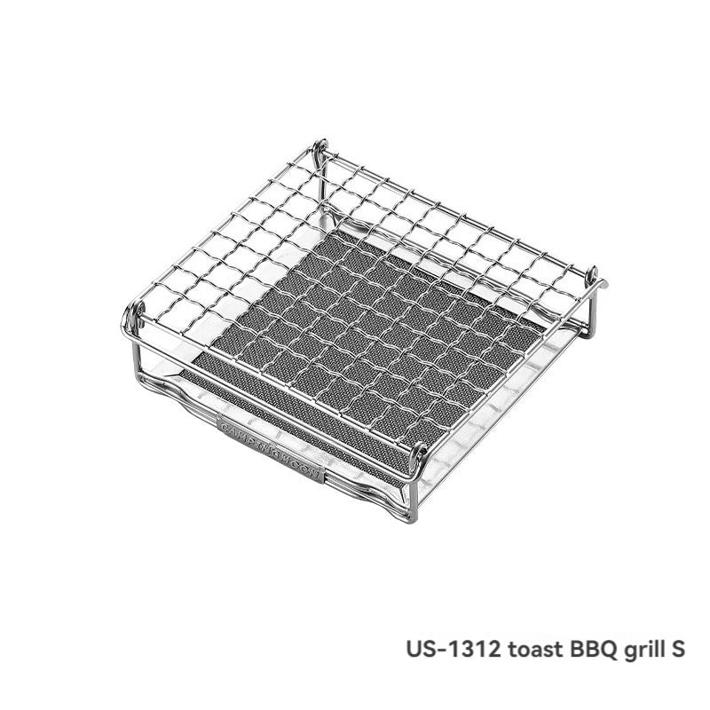 Flamvero Klappbarer Edelstahl-Toaströster | Modell S & M | Für Grill & Camping | Kompakt & robust