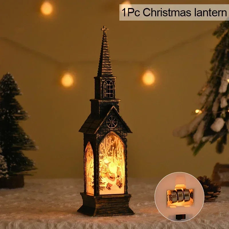 Lumora Festive | LED Weihnachtslaterne | Santa & Schneemann | Warmes Stimmungslicht | Tischdeko