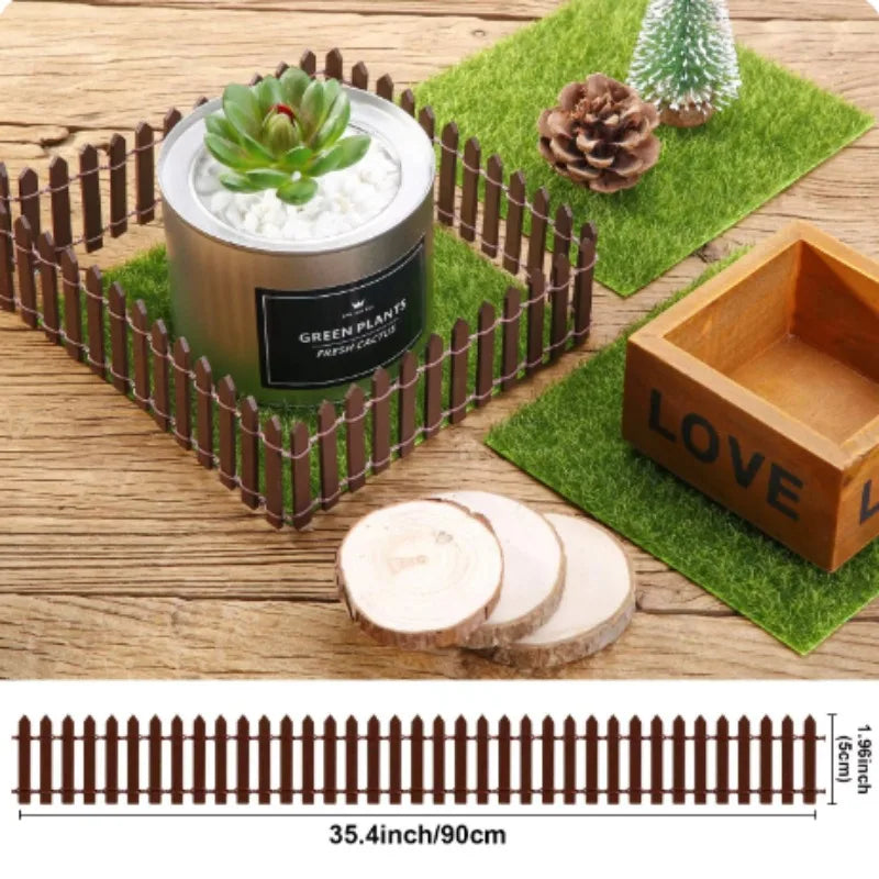 MiniWooda | Mini-Holzzaun | 90×5 cm | DIY-Dekoration für Feengärten & Puppenhäuser