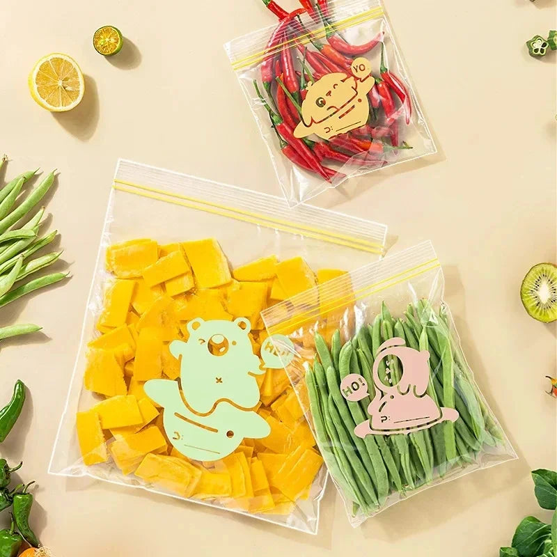 Frischhaltebeutel ZipFresh Set | Wiederverwendbar & Luftdicht | 3 Größen | Für Küche, Gefrierschrank & Meal Prep