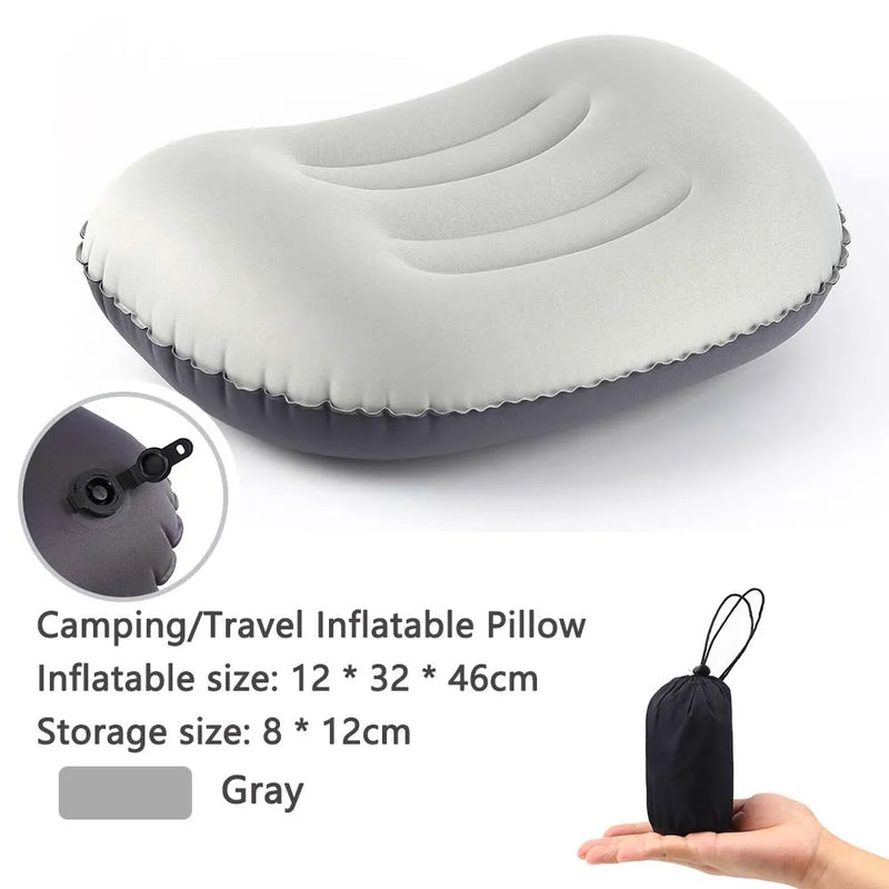 AirNest Aufblasbares Outdoor-Kissen | Komprimierbar & Faltbar | Nackenstütze für Camping, Wandern & Reisen