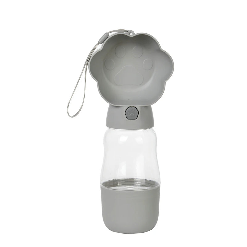 Trinkflasche Droppa DuoBottle | 2-in-1 Wasser- & Futterspender für Hunde & Katzen | Auslaufsicher & tragbar | 380 ml / 530 ml