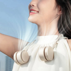 NeckBreeze Nackenventilator Bladeless | Tragbar & Wiederaufladbar | 3-Stufen Kühlung | Leise & Kompakt