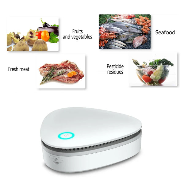 Mini Ozonreiniger PureZone 360 | Tragbarer Sterilisator & Geruchsentferner | 1800 mAh Akku | Für Kühlschrank, Schrank & Auto