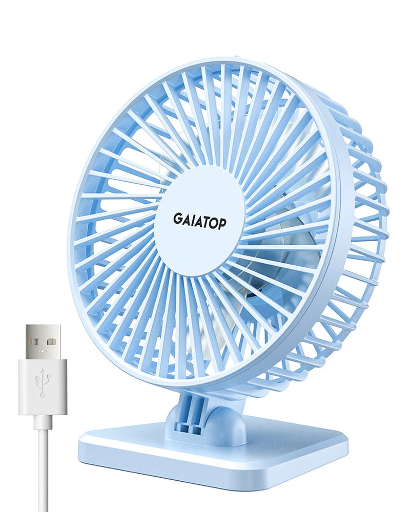 Brisano USB Tischventilator | 3 Geschwindigkeiten | Kompakt & Leise | Ideal für Büro, Auto & Reisen