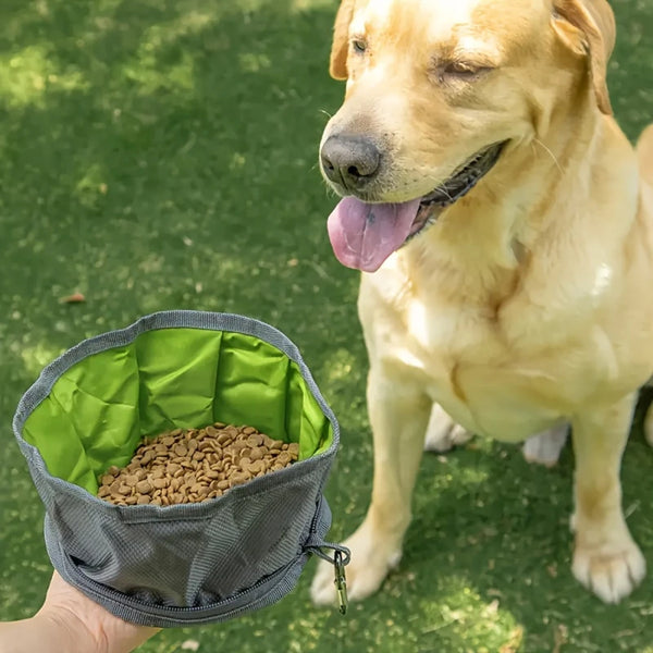 Faltbarer Napf Nomadoo FoldBowl | Tragbare Futter- & Wasserschale für Hunde & Katzen | Outdoor-Reisenapf aus Oxford-Gewebe | Ø 19 cm