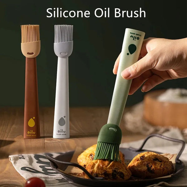 GrillBrush Pro Silikon BBQ-Ölpinsel | Hitzebeständig & lebensmittelecht | Für Grill, Backen & Kochen | 22 × 3,8 cm