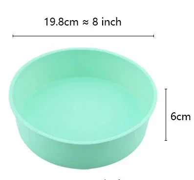BakeoFlex Silikon-Kuchenform Rund | Antihaft & Hitzebeständig | 4–10 Zoll (10–25 cm)