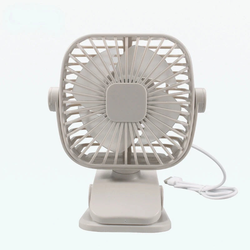USB Mini-Ventilator SilentBreeze | Tragbar & Wiederaufladbar | Leise Tisch- & Clip-Lüfter für Schreibtisch & Bettgestell