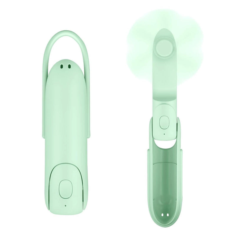 AIRFLUX 3in1 Mini Ventilator | Handventilator mit Powerbank & Taschenlampe | Faltbar, Leise & Kindersicher – USB aufladbar