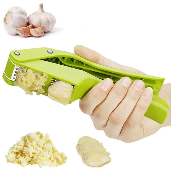 Knoblauchpresse DuoCrush | 2-in-1 Funktion | Edelstahl & rutschfester Griff | 19×3,8×7,8 cm