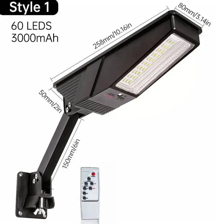 Heliotrax Solar Straßenlampe mit Fernbedienung | 138 LEDs | 3 Leuchtmodi | IP65 Wasserdicht | Für Garten, Einfahrt & Hof