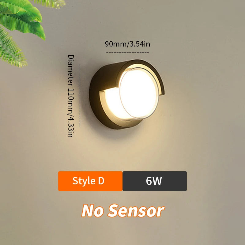 LED Wandleuchte LumoGuard | Mit Radar-Bewegungssensor | 6W/12W | Warm- & Kaltweiß | IP66 Wasserdicht