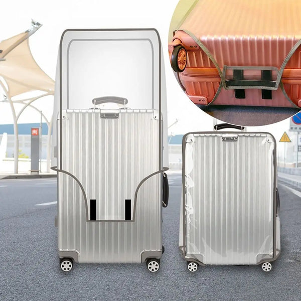 ClearGuard Kofferhülle Transparent | Wasserdicht & Staubdicht | Kofferschutz für 16–30 Zoll Trolleys | Wiederverwendbar & Reißfest