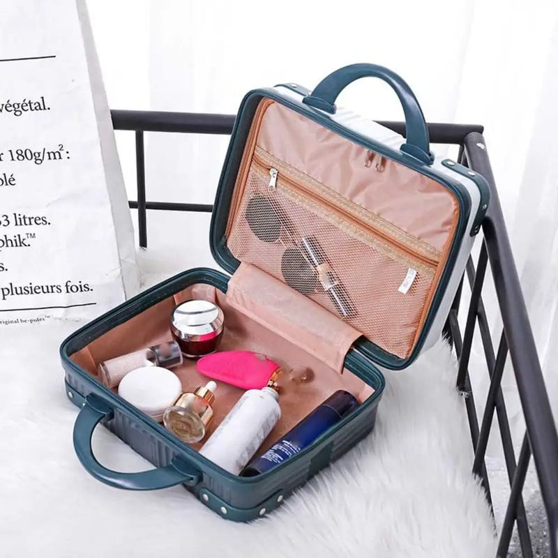 Travellia Mini-Kosmetikkoffer | Kompakt & Stylisch | Hartschale aus ABS+PC | Ideal für Reisen & Make-up