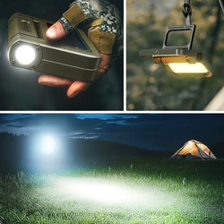 Campinglampe Solaris Pro | Superhell & Faltbar | Magnetisch & Wiederaufladbar | Solar- & USB-Betrieb