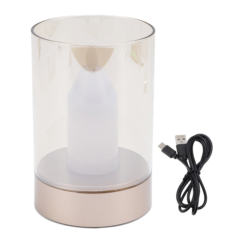 AuraFlame LED Kerze | Gestensteuerung & Stufenlos dimmbar | USB wiederaufladbar | Warmlicht 2400K | 8,5 × 8,5 × 13 cm