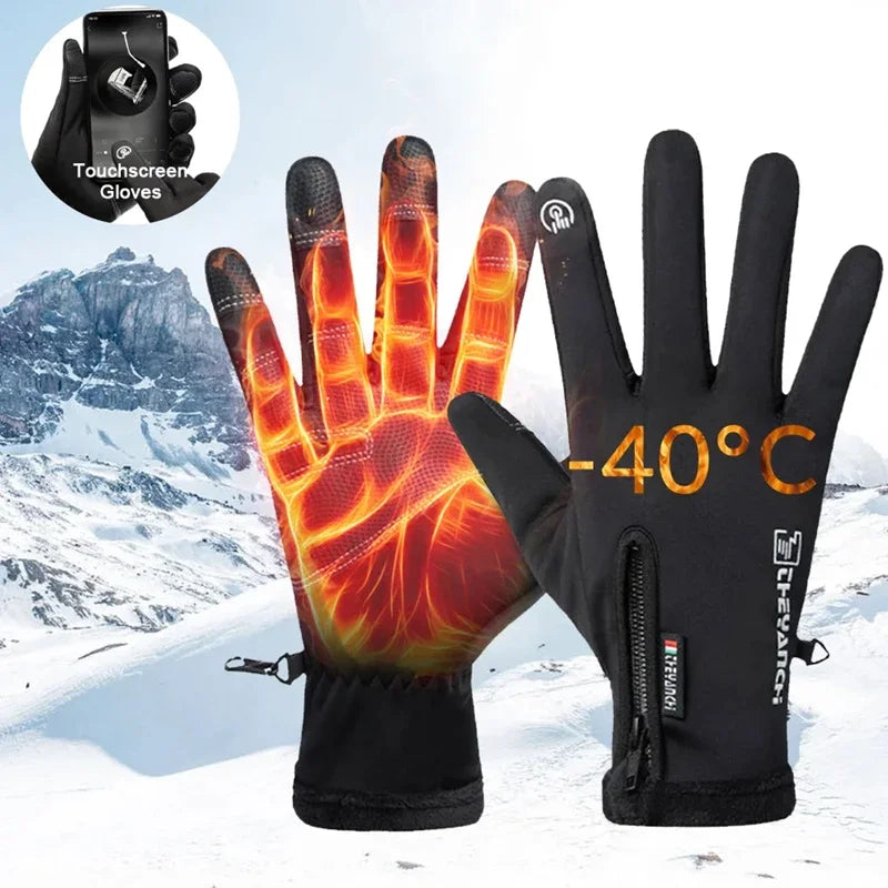 Motorradhandschuhe FrostRide Pro | Wasserdicht & Winddicht | Touchscreen-Funktion | Warmfutter für Winterfahrten | Rutschfest & Stoßfest