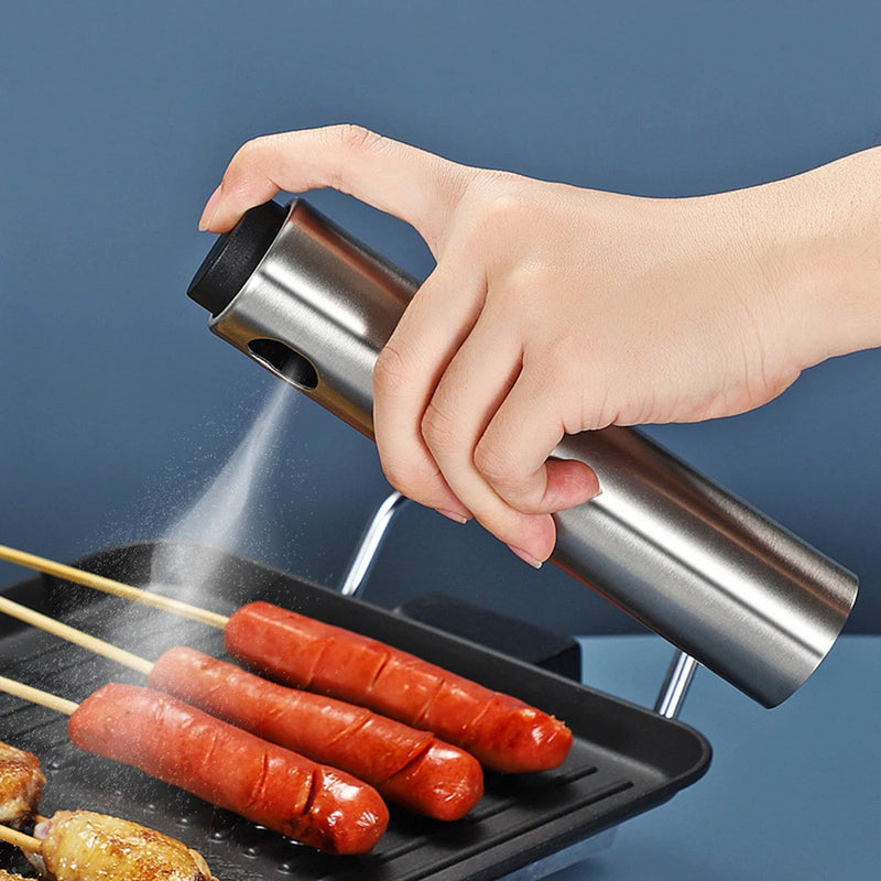 Ölsprüher CULINARA FineMist | 100 ml Edelstahl Sprühflasche | Für Öl, Essig & BBQ | Nachfüllbar & Feindosierend