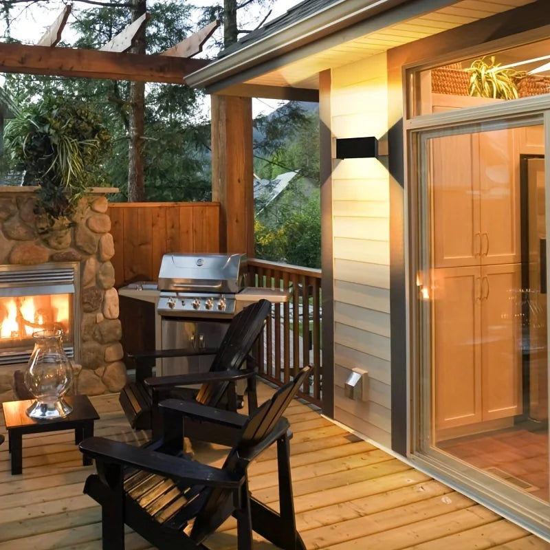 AuroBeam LED Wandleuchte 24W | Innen & Außen | IP65 Wasserdicht | Up & Down Strahler | Modernes Design