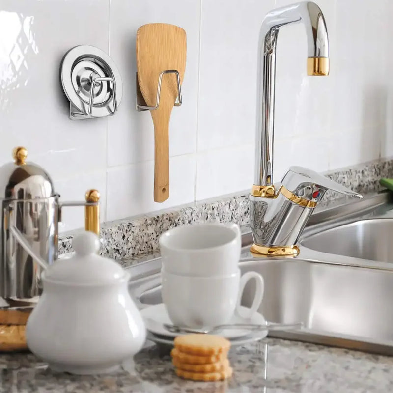 Storava Küchenhalter | Edelstahl | Selbstklebend & Bohrenfrei | Für Deckel, Schneidebrett & Küchenutensilien