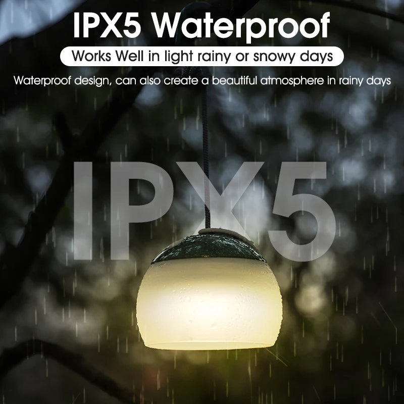 LumoCamp Tragbare LED-Zeltlampe mit Haken | USB-C Wiederaufladbar | Hängelampe für Camping & Notfälle | Kompakt & Leicht
