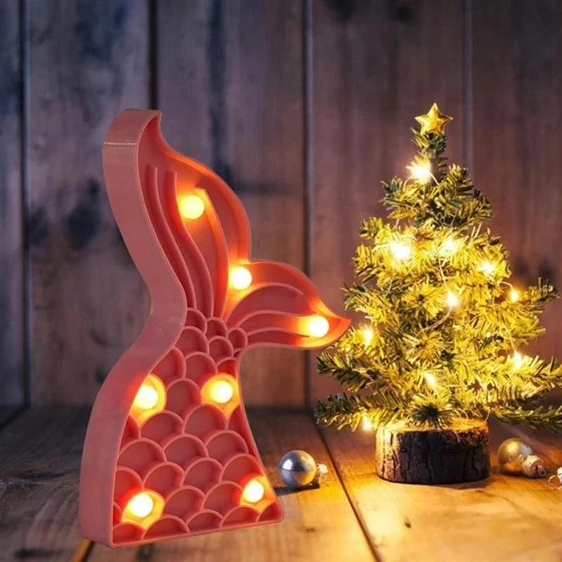 Meerjungfrau Lampe LumoTail | LED Nachtlicht | Warmweiß | Kinderzimmer & Partydeko