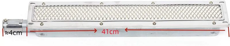 ThermaGrill Gasgrill mit Infrarot-Keramikbrenner | Edelstahl | Rechteckig 41 × 8 × 5,8 cm | Rauchfrei & Energieeffizient | Für Gastronomie & Outdoor