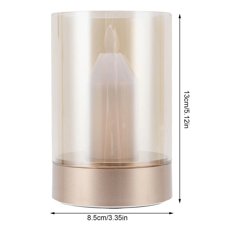 AuraFlame LED Kerze | Gestensteuerung & Stufenlos dimmbar | USB wiederaufladbar | Warmlicht 2400K | 8,5 × 8,5 × 13 cm
