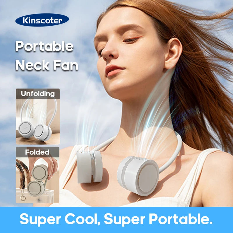 NeckBreeze Nackenventilator Bladeless | Tragbar & Wiederaufladbar | 3-Stufen Kühlung | Leise & Kompakt