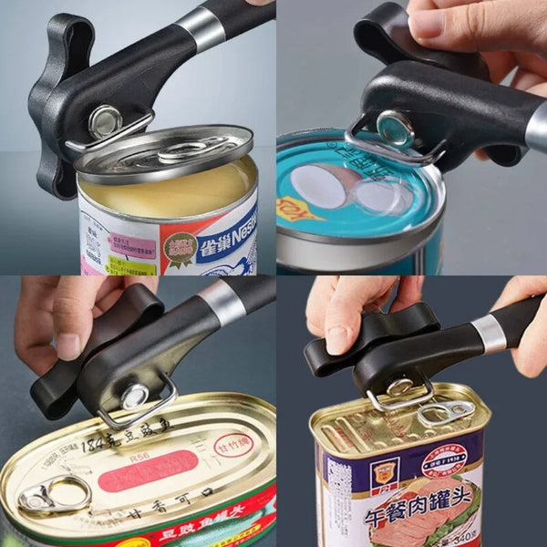 Cutelio Multifunktionaler Dosenöffner Edelstahl | Seitenschneider mit glattem Rand | Sicher & ergonomisch | 22 × 6 cm
