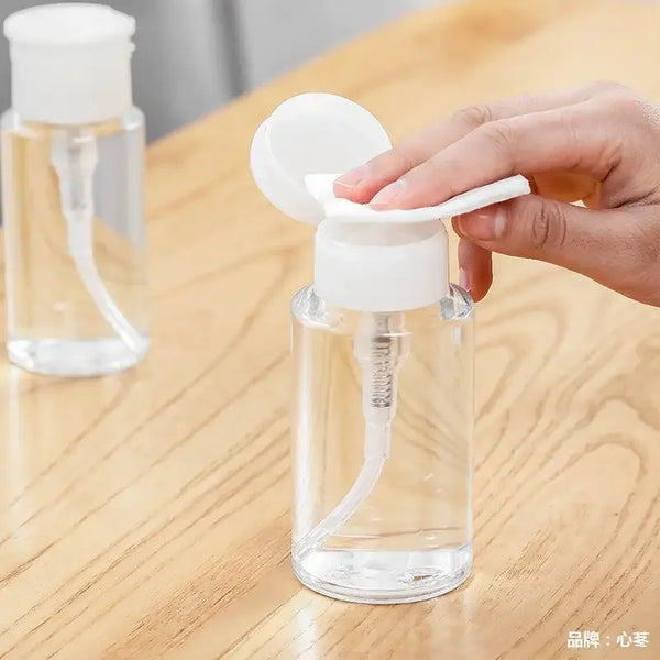 PurePress Spenderflasche | Nachfüllbar & Push-Down-Pumpe | Für Nagellackentferner & Gesichtswasser | 200ml