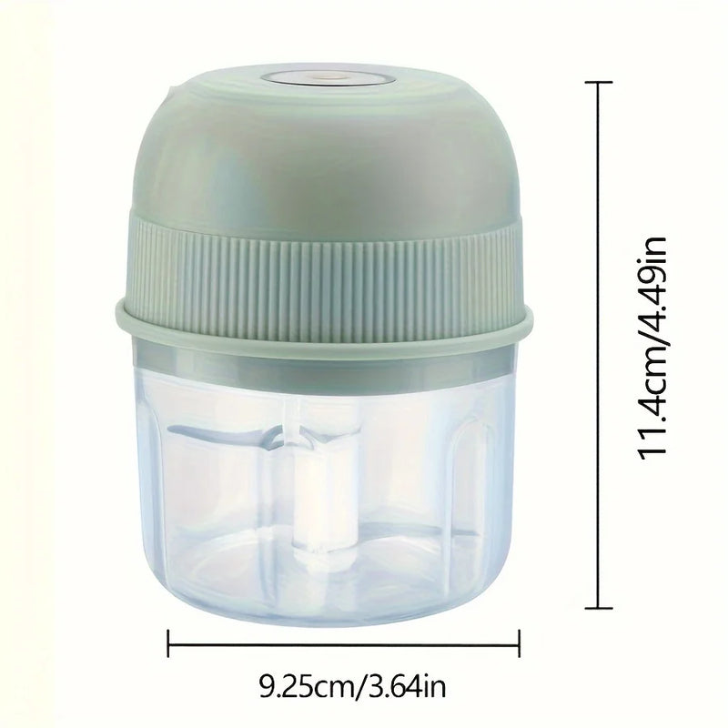 Mini Elektrischer Zerkleinerer | 250 ml | USB-aufladbar | Knoblauch-, Gemüse- & Fleischhacker
