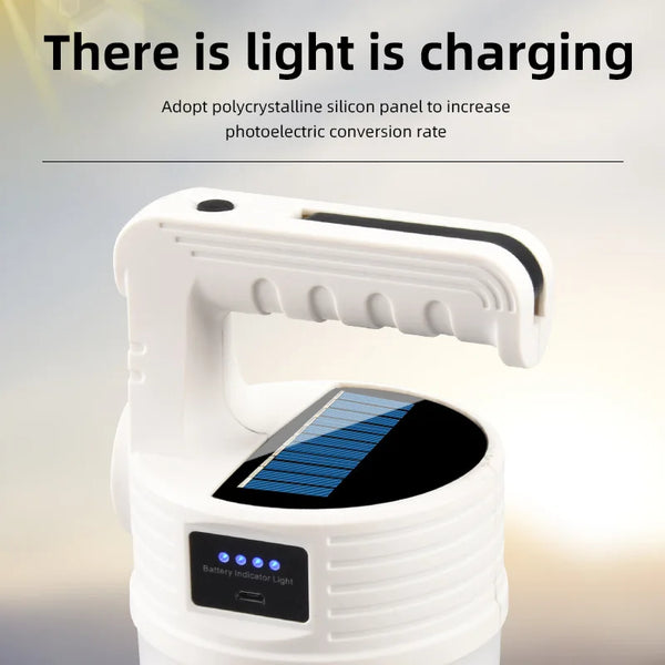 Solar-Campinglampe LumiCamp Solar | USB-Wiederaufladbar & Taschenlampenfunktion | Tragbar & Hell | Für Zelt, Outdoor & Notfälle