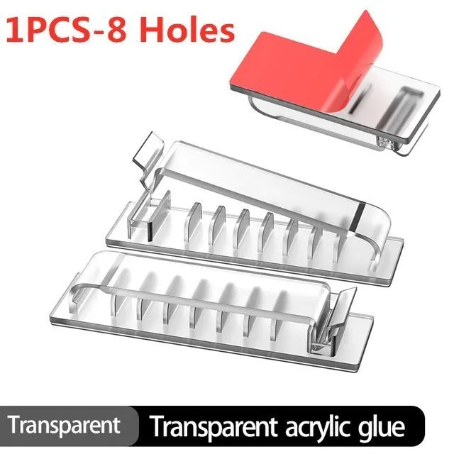 Kabelhalter ClipTidy FlexFix | Selbstklebend & platzsparend | Für 1–10 Kabel | In Schwarz, Weiß oder Transparent