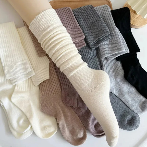 Wärmewolle Damen Wollsocken | Kniehoch | Herbst & Winter | Warm & Weich | Kaffee-Braun