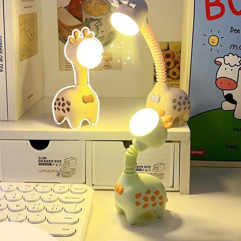 GiraLume LED Nachtlicht | Flexibel verstellbar | Süßes Giraffendesign | Warmweiß | 5,6 × 5,4 × 17 cm