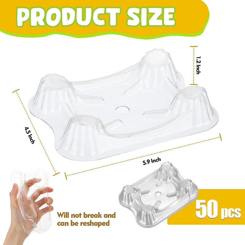 Growviva Melonenhalter Garten | 50er Set | Stabil & Wiederverwendbar | Transparent
