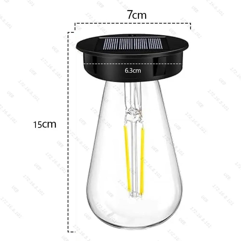 Solesta Solar Lampenbasis 8 cm mit LED-Leuchtmittel | Automatik Ein/Aus | IP44 Wetterfest | Für Garten, Camping & DIY-Deko