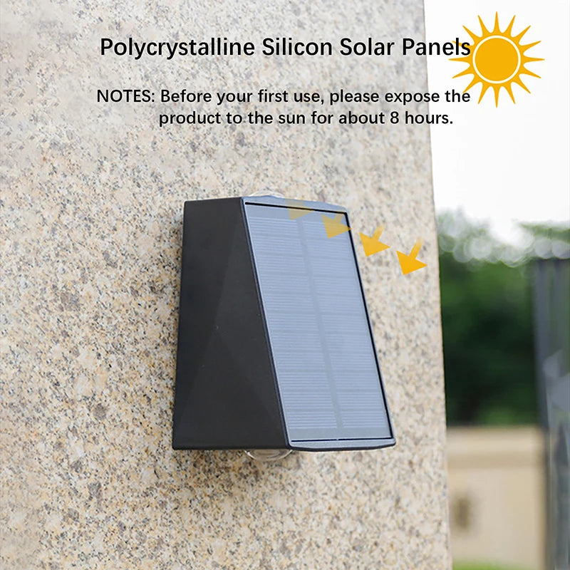 Solar Wandleuchte SolarBeam Duo | Up & Down Light | Intelligente Lichtsteuerung | Wetterfest