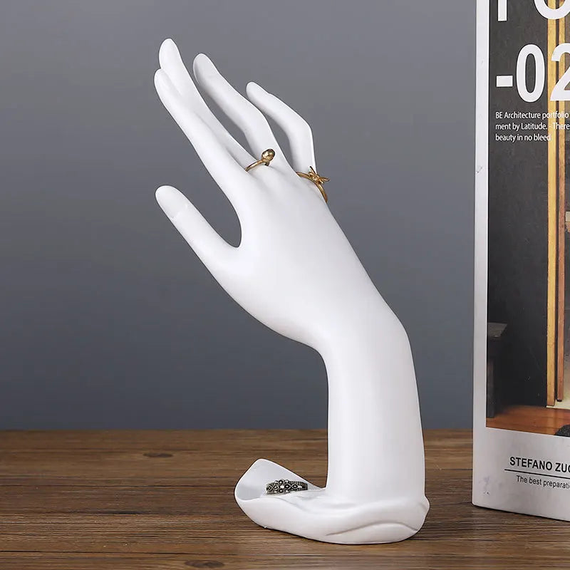 Schmuckdisplay EleganzForm  | Deko-Hand & Büste für Schmuckpräsentation | Für Ringe, Uhren, Armbänder & Halsketten | Künstlerische Deko