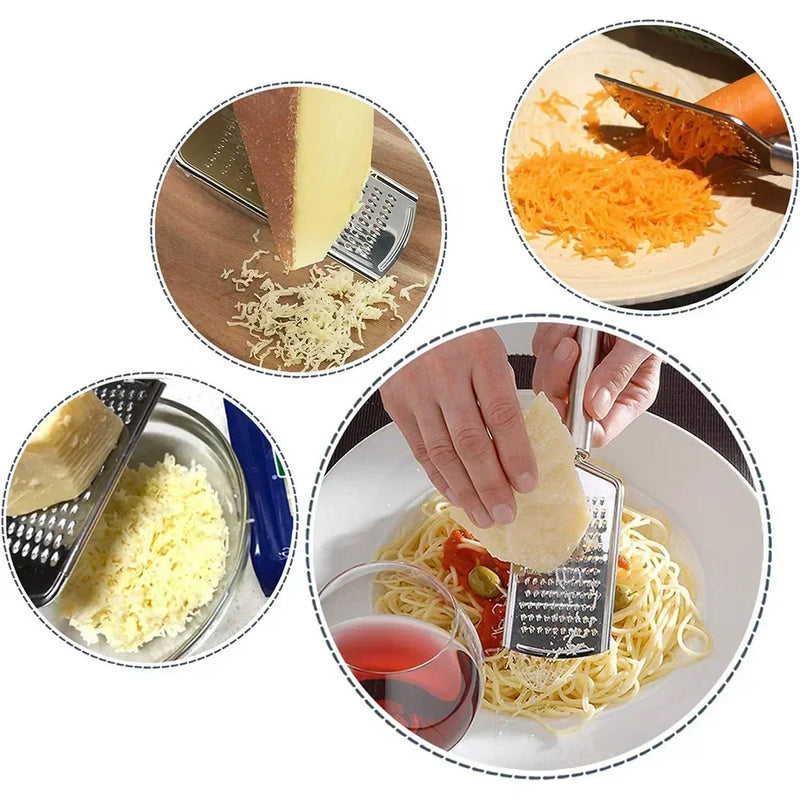 Gratello MultiGrate Classic Handreibe aus Edelstahl | Vielseitig für Käse, Gemüse & Obst | Ergonomisch & spülmaschinenfest