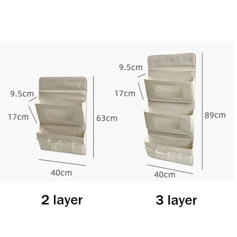 HangSmart Aufbewahrungstasche | Große Hängelösung mit 7 Fächern | Sichtfenster & Platzsparend | 2–3 Lagen | Oxford-Stoff