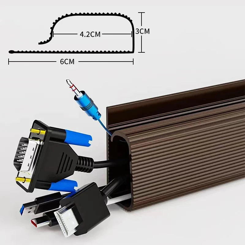 Kabel-Organizer Meshilo | Atmungsaktives Netzgewebe | 40 × 6 × 3 cm | Für Kabel, Ladegeräte & Zubehör