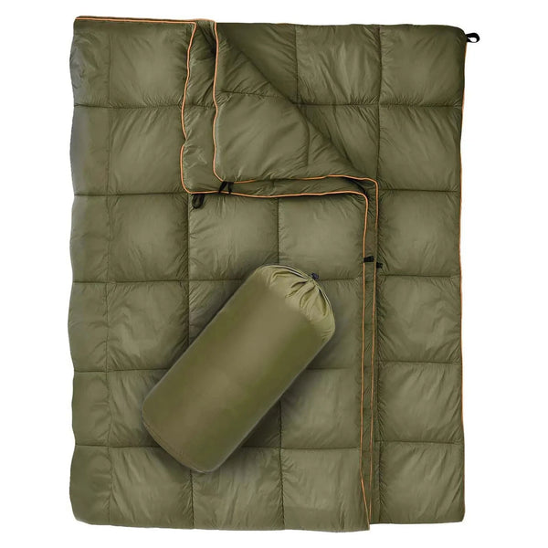 ThermaTrek Outdoor-Decke 4-Jahreszeiten | Ultraleicht & Wärmend | 140×200 cm | Für Camping, Reisen & Ski